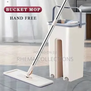 360 Degree Rotating Flat Mop and Bucket Set