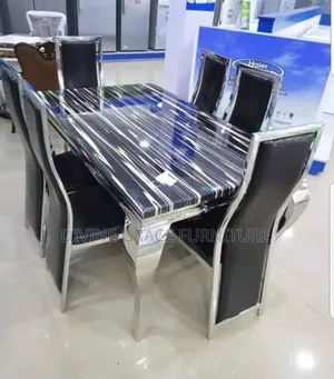 Marble Top Dinning Table With 6 Chairs