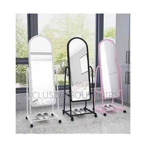 Large Stand Up Antique Movable Full Body Dressing Mirror