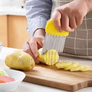 Wavy Onion Potato Slice Crinkle French Fries Salad Corrugate