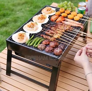 Portable Barbecue Stove With Foldable Barbecue Rack,Smokeles
