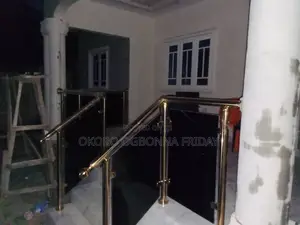 Gold Railing With Dark Grey