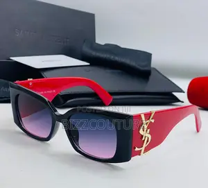 Original Saint Laurent Red Frame Tinted Sunglasses in Store