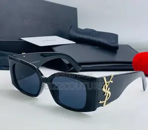 Original Saint Laurent Black Frame Tinted Sunglass in Store
