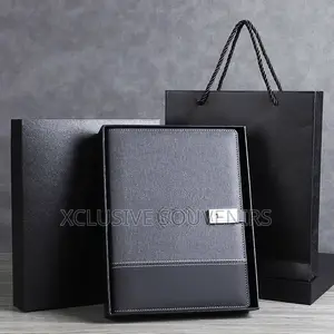 Pu Leather Power Bank Wireless Charging Notebook