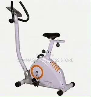 White Upright Bike White Standing