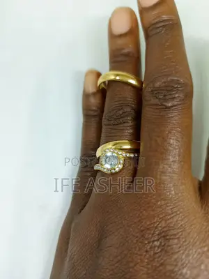 France Gold Couples Set of Wedding Ring 023