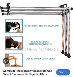 Wall Mounting Ceiling Manuel 3rollers Background Holder