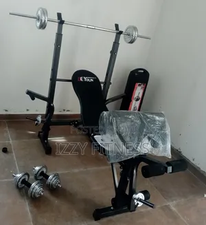 Weight Lifting Bench With 50kg Dumbbell