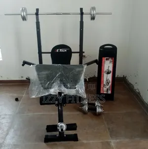 50kg Dumbell Set With Bench