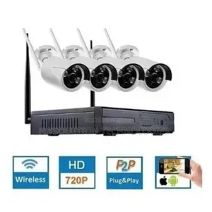 4 Channel Wifi Wireless NVR Camera Kit - Complete Set