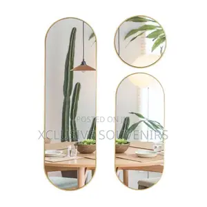 Home Luxury 3pcs Gold Floating Bathroom Mirror Set