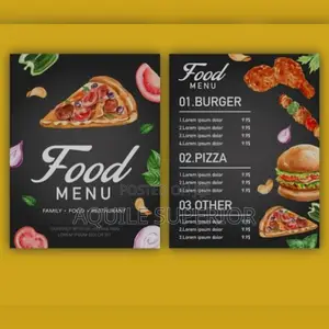 Fast Food Menu Printing