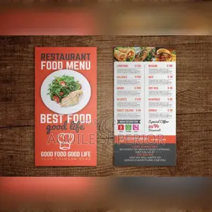Food Menu Printing for Restaurants