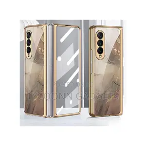 Z Fold 3 4 Luxury Cover Case With Front Screen Protector