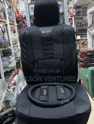 5 Seater Plain Black Fabric 5 Seater Car Seat Cover