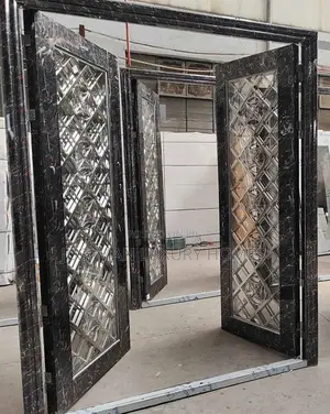 6ft Extra Height Marble Glass Front/Ante Room Doors
