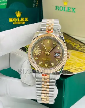 Original Rolex Oyster Brown Dail Silver Chain Watch