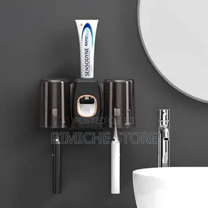 Toothbrush Holder and Toothpaste Dispenser With Cups
