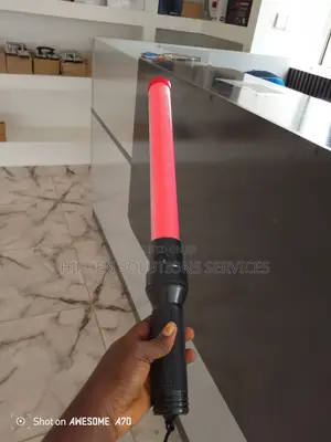 Safety Traffic Baton With Led Light Signal - Red