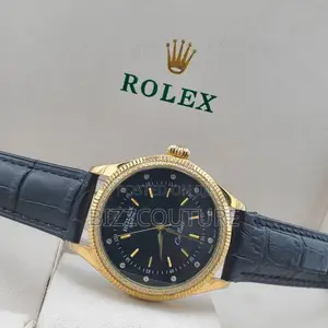 Original Rolex Swiss Made Blue Dail Blue Leather Strap Watch