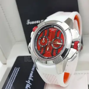 Original Jacob and Co Mechanical Red Dail White Rubber Watch