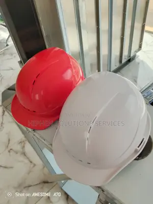Plastic Yellow Safety Helmet Outdoor Indoor