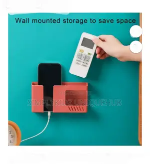 Wall Mount Phone Holder and Remote Organizer