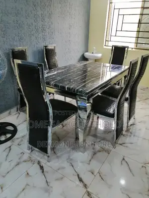 Modern 6 Seater Top Quality Dining Table Set