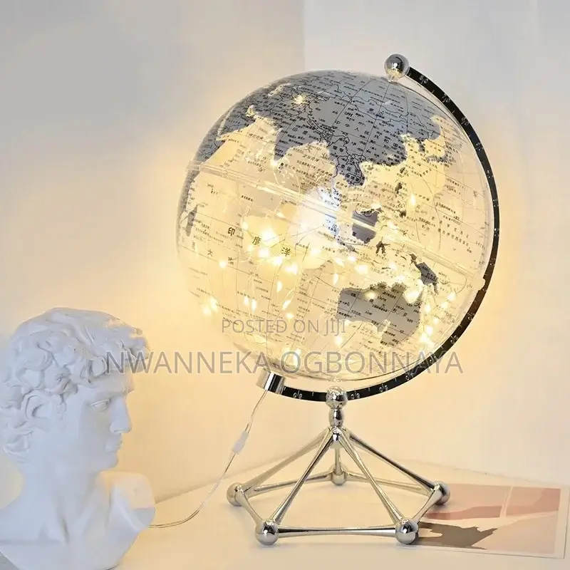 Led Light World Globe, Transparent Globe