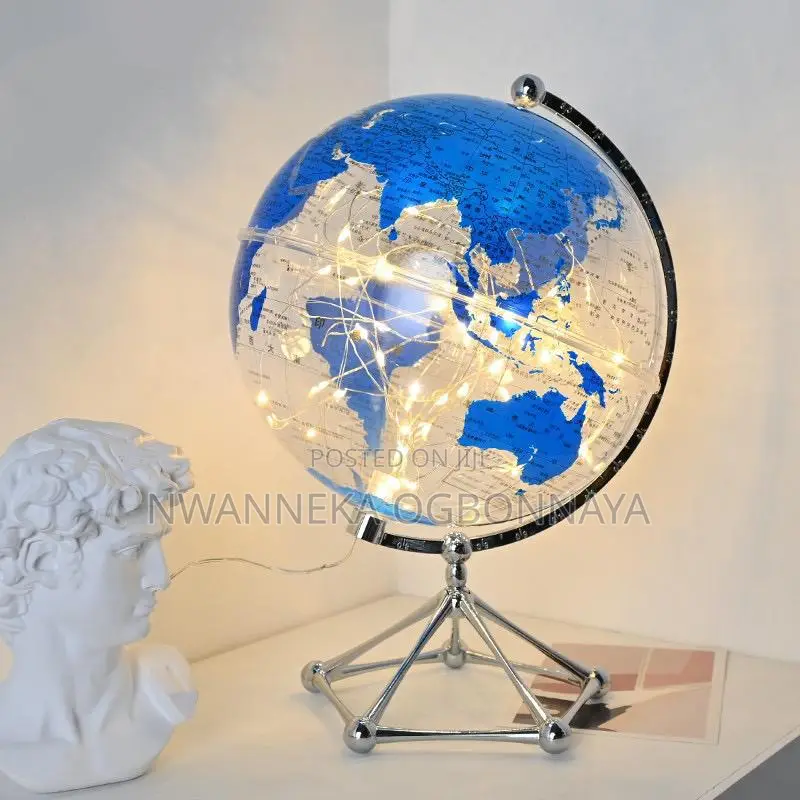 Led Light World Globe, Transparent Globe