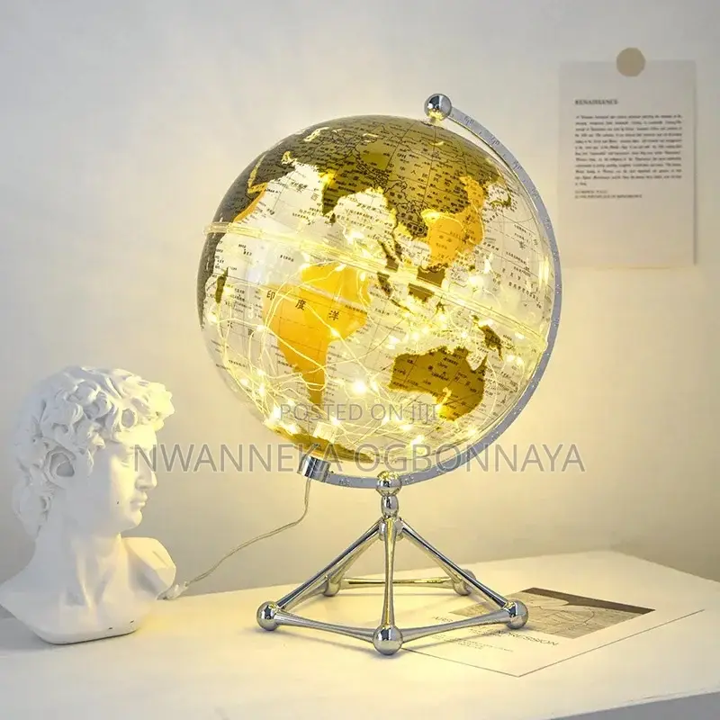 Led Light World Globe, Transparent Globe