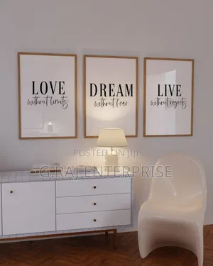 3SETS OF 18/24 Inches Wall Art Words Frames Pay on Delivery