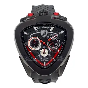 Original Tonino Lamborghini Chronograph Black Rubber Watch