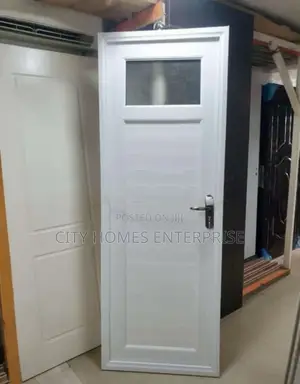 Solid 750mm PVC and Glass Toilet and Bathroom Door
