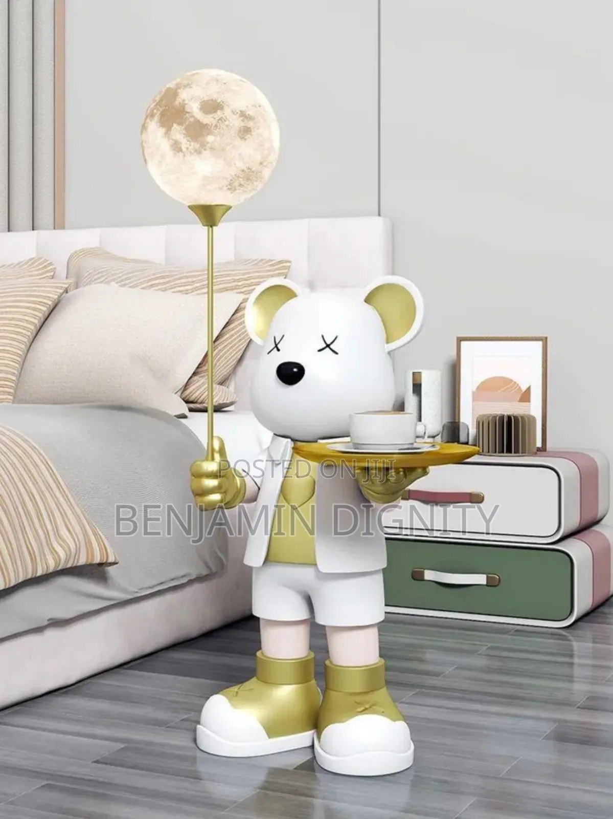Home Sculpture Bear  Side Lamp