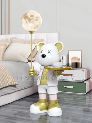 Home Sculpture Bear  Side Lamp