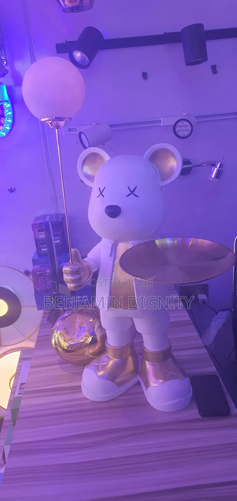 Home Sculpture Bear  Side Lamp