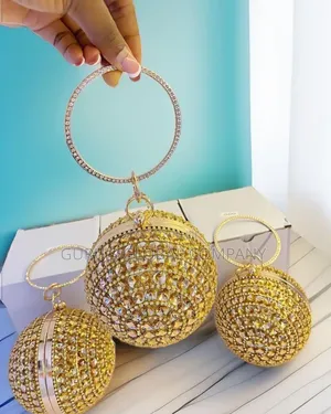 Gold Color Lovely Ball Clutch Handbag
