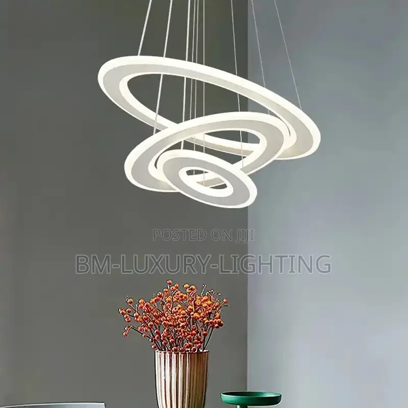 Modern Simple Acrylic Metal Circle Dining Pendant