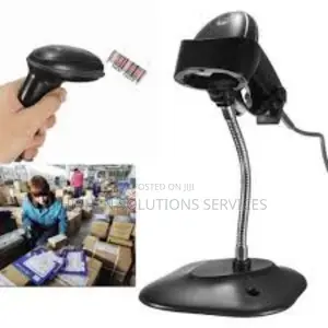 Barcode Scanner With Stand, Wired Handheld Bar Code 