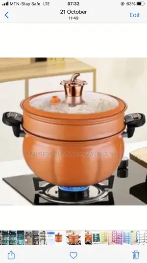 Pot Style Pressure Cooker With Steamer -8 Liters