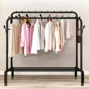 Double Pole Clothe Hanger With Wheels