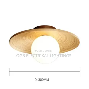 Wooden Disc Pendant Light