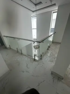 Glass Handrail With Side Stainless Rail