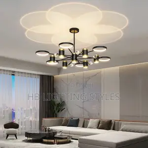 Nordic Black Starry Ceiling Chandelier Light