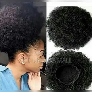 Very Full Hair Bun Afro Ponytail With Drawstring 1PCS
