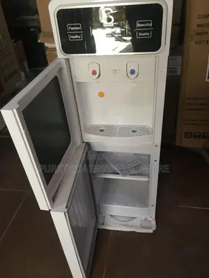 Sontec Water Dispenser With Fridge and Cabinet Door (Black)