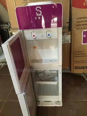 Sontec Hot and Cold Water Dispenser With Fridge (Pink)