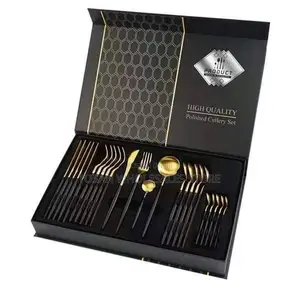 24pcs Gold Dinnerware Set